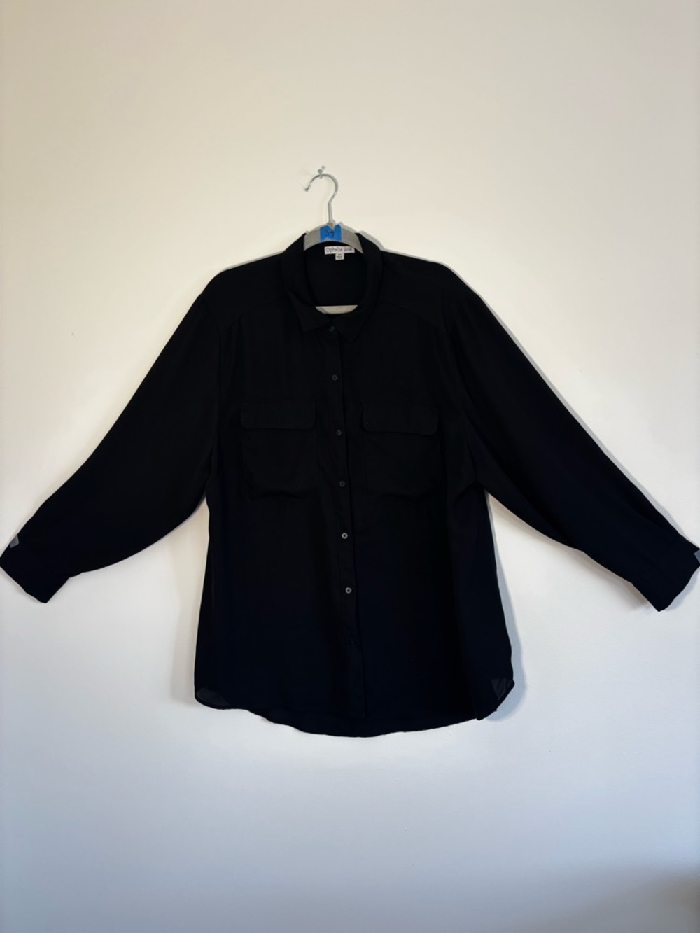Equipment Black Silk Button-Down Shirt
